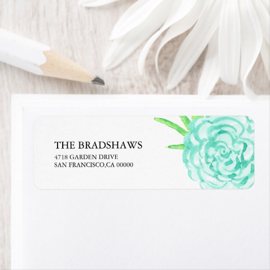 Waterverf Floral Etiket (Insitu)