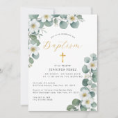 Waterverf Floral Eucalyptus Greenery Doop Kaart (Voorkant)