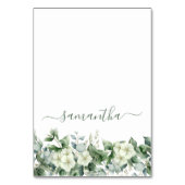 Waterverf Floral Eucalyptus Place Card Kaart (Voorkant)