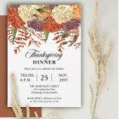 Waterverf Floral | Eucalyptus Thanksgiving Dinner Kaart
