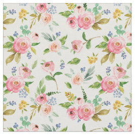 Waterverf Floral Fabric Stof