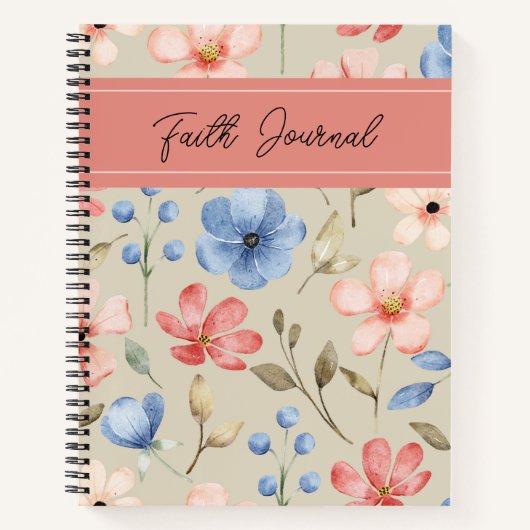 Waterverf Floral Faith Journal Notitieboek (Voorkant)