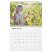 Waterverf Floral familienaam Kalender (Feb 2026)
