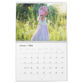 Waterverf Floral familienaam Kalender (Jan 2026)