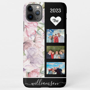 Waterverf Floral & Family Photo Collage iPhone 11Pro Max Hoesje