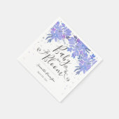 Waterverf Floral Fancy Script Baby in Bloom Napki Servet (Hoek)