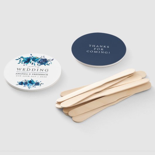 Waterverf Floral Favor Handwaaier (Niet-gemonteerd)