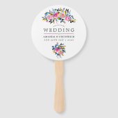 Waterverf Floral Favor Trendy Colorways Handwaaier (Voorkant)