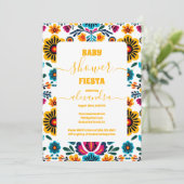 Waterverf Floral Fiesta Baby shower Kaart (Staand voorkant)