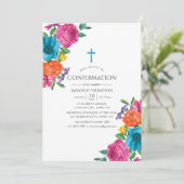 Waterverf Floral Fiesta-bevestiging Kaart (Staand voorkant)