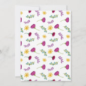 Waterverf Floral Fiesta Bridal Bingo Kaart (Achterkant)