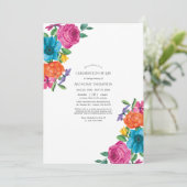 Waterverf Floral Fiesta Celebration of Life Kaart (Staand voorkant)