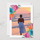 Waterverf Floral Fiesta Celebration of Life Kaart (Achterkant)