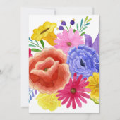 Waterverf Floral Fiesta Celebration of Life Photo Kaart (Achterkant)
