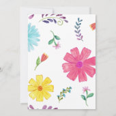 Waterverf Floral Fiesta Couples Shower Kaart (Achterkant)