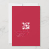 Waterverf Floral Fiesta Huwelijk met QR Code Kaart (Achterkant)