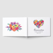 Waterverf Floral Fiesta Quinceañera Gastenboek (Volledig)