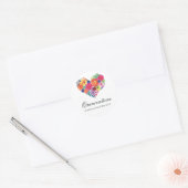 Waterverf Floral Fiesta Quinceañera Ronde Sticker (Envelop)