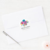 Waterverf Floral Fiesta Quinceañera Ronde Sticker (Envelop)