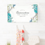 Waterverf Floral Fiesta Quinceañera Spandoek (Insitu)