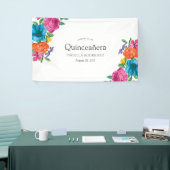 Waterverf Floral Fiesta Quinceañera Spandoek (Beurs)