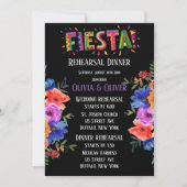 Waterverf Floral Fiesta repesal Dinner Kaart (Voorkant)