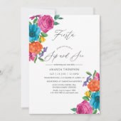 Waterverf Floral Fiesta Sip en See Kaart (Voorkant)