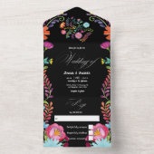 Waterverf Floral Fiesta trouwt alle in o All In One Uitnodiging (Binnen)