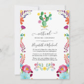 Waterverf Floral Fiesta Virtual Wedding Kaart (Voorkant)
