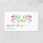 Waterverf Floral Fiesta Visitekaartje (Voorkant)