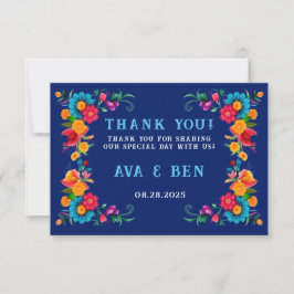 Waterverf Floral Fiesta Wedding Bedankkaart