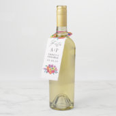 Waterverf Floral Fiesta Wedding Flessenhanger (Schuin)