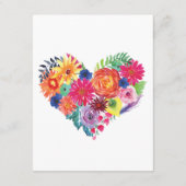 Waterverf Floral Fiesta Wedding Guest Details Informatiekaartje (Achterkant)