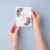 Waterverf Floral Fiesta Wedding Invitation Flyer (Hand)