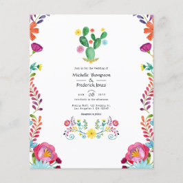Waterverf Floral Fiesta Wedding Invite Flyer