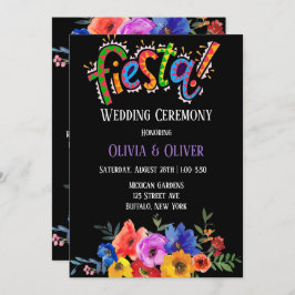 Waterverf Floral Fiesta Wedding Kaart