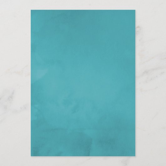 Waterverf Floral Fiesta Wedding Menu (Achterkant)