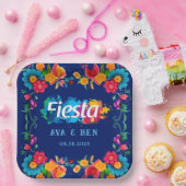 Waterverf Floral Fiesta Wedding Papieren Bordje (Feest)