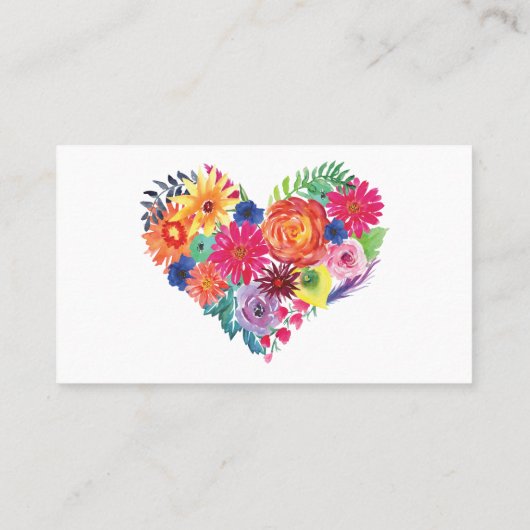 Waterverf Floral Fiesta Wedding Plaatskaartje (Achterkant)