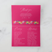 Waterverf Floral Fiesta Wedding Programma (Binnen)