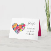 Waterverf Floral Fiesta Wedding Programma (Voorkant)