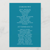 Waterverf Floral Fiesta Wedding Programmakaart (Achterkant)