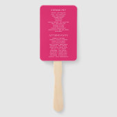 Waterverf Floral Fiesta Wedding Programme Handwaaier (Achterkant)