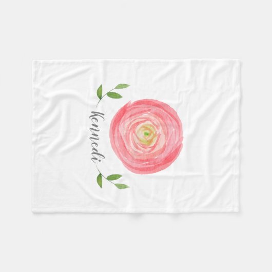 Waterverf Floral Fleece Baby (Voorkant (Horizontaal))