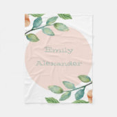 Waterverf Floral Fleece Blanket (Voorkant)