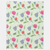 Waterverf Floral Fleece Deken (Voorkant)