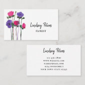 Waterverf Floral Florist Visitekaartje (Voorkant / Achterkant)