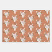 Waterverf Floral Flower Boho Terra Cotta Pampas Inpakpapier Vel (Voorkant 2)