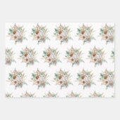 Waterverf Floral Flower Boho Terra Cotta Pampas Inpakpapier Vel (Voorkant)