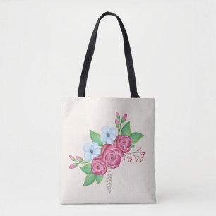 Waterverf Floral Flower Bouquet Tote Bag